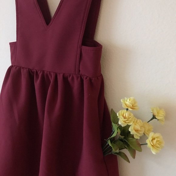 Re:named Burgundy Raspberry Overall Dress - Picture 4 of 7